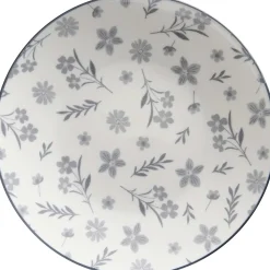 Suppenteller Sendai Blume | 20 cm | grau