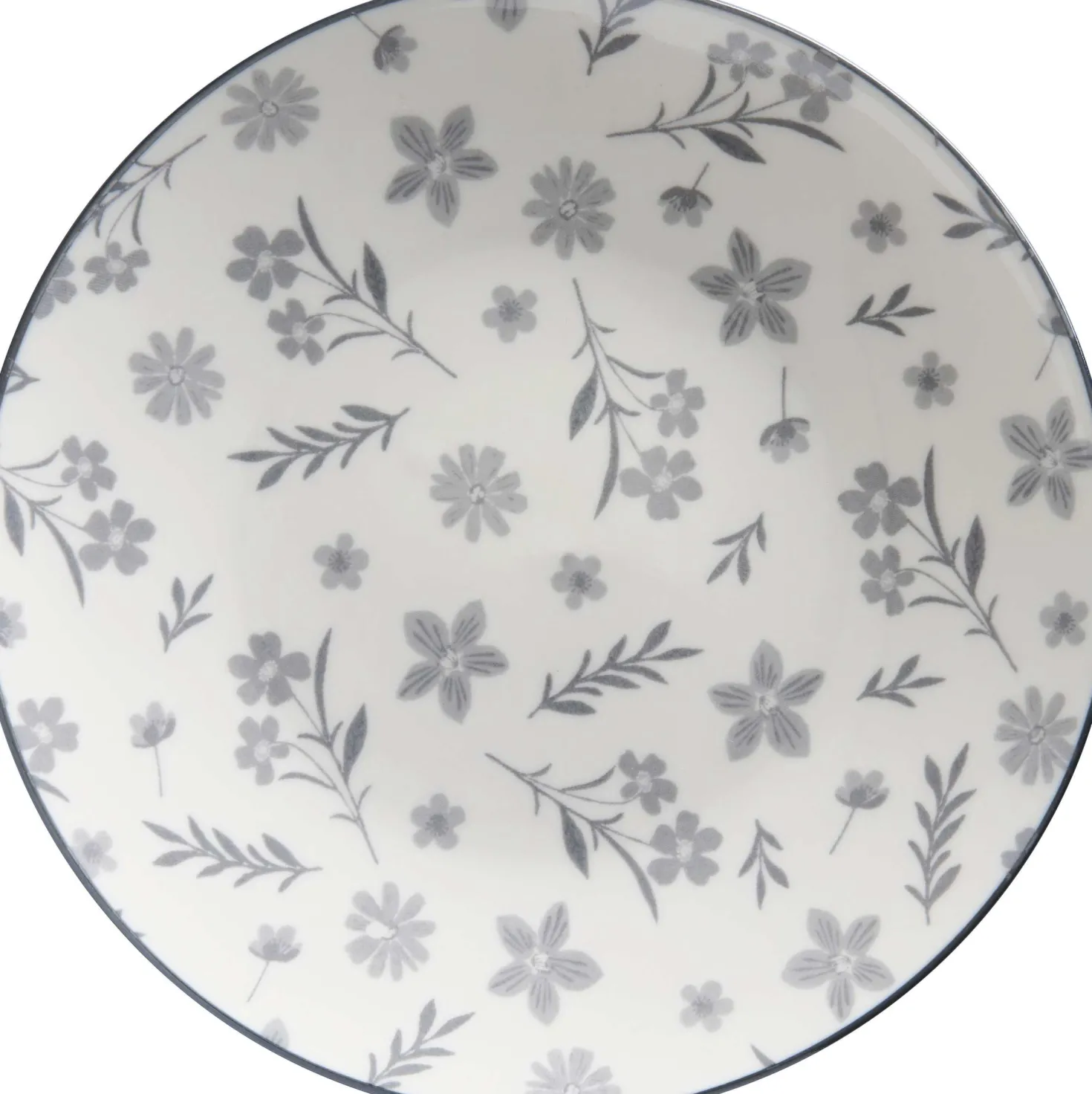 Suppenteller Sendai Blume | 20 cm | grau