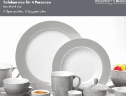 Tafelservice Doppio | 8-teilig | grau