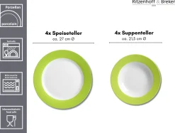 Tafelservice Doppio | 8-teilig | grün