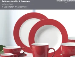 Tafelservice Doppio | 8-teilig | rot