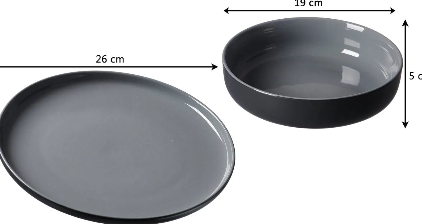 Tafelservice Jasper | 8-teilig | schwarz