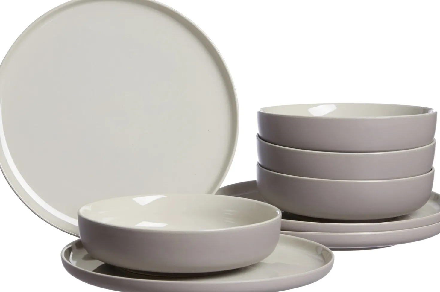 Tafelservice Jasper | 8-teilig | taupe