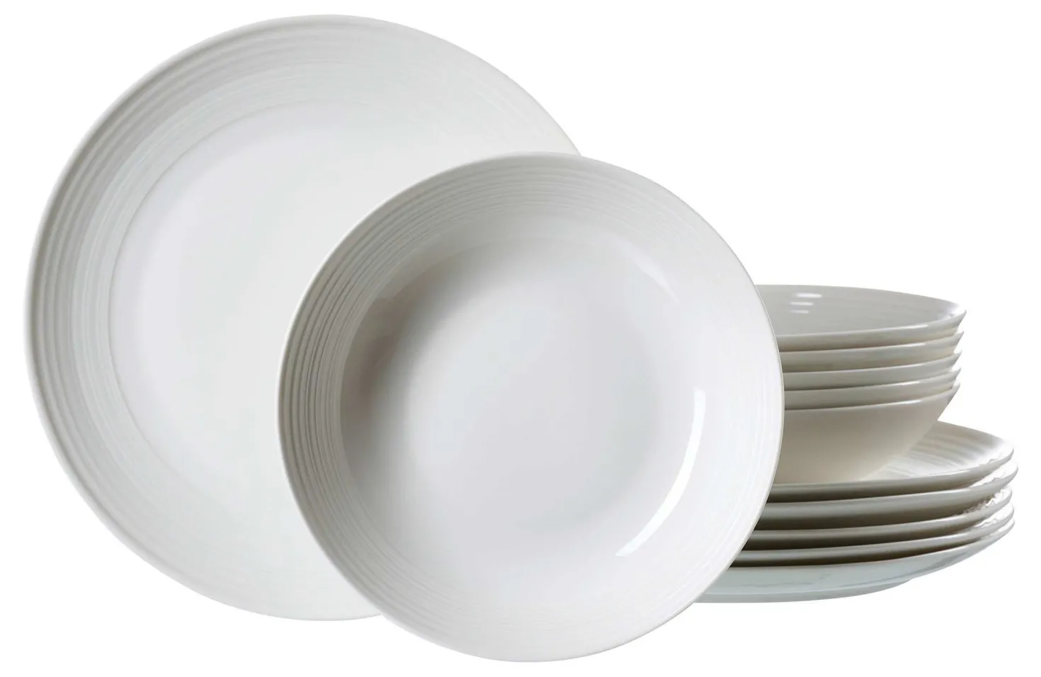 Tafelservice Levi | 12-teilig | weiss