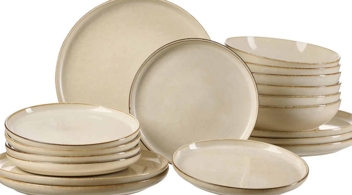 Tafelservice Olivia | 18-teilig | beige