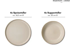 Tafelservice Olivia | 8-teilig | beige