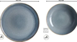 Tafelservice Skagen Stone | 8-teilig | grau