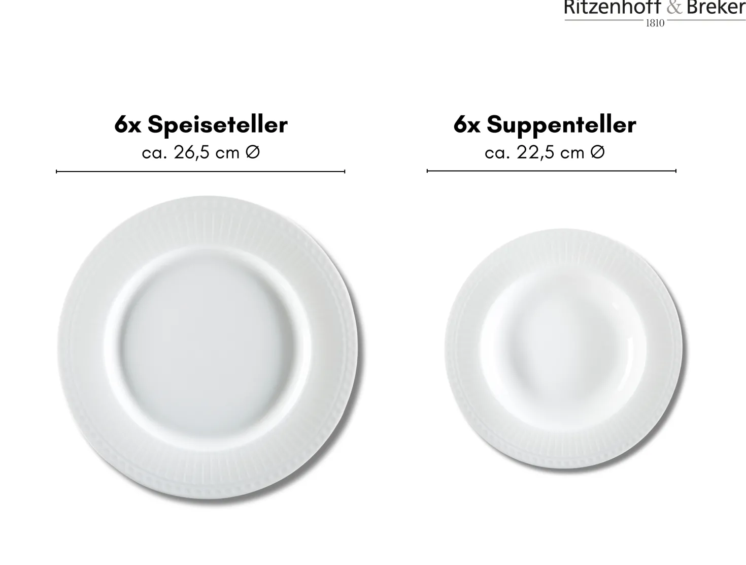 Tafelservice Sofia | 12-teilig | weiss