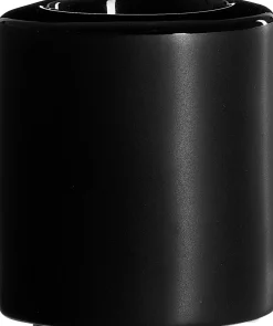Teelichthalter Onyx | 8 x 8 x 9 cm | schwarz | zylindrisch