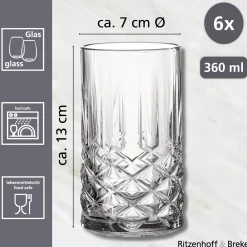 Trinkgläser-Set Capri | 6-teilig | 360 ml