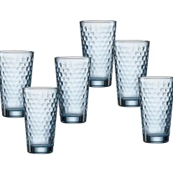 Trinkgläser-Set Favo | 6-teilig | blau | 350 ml