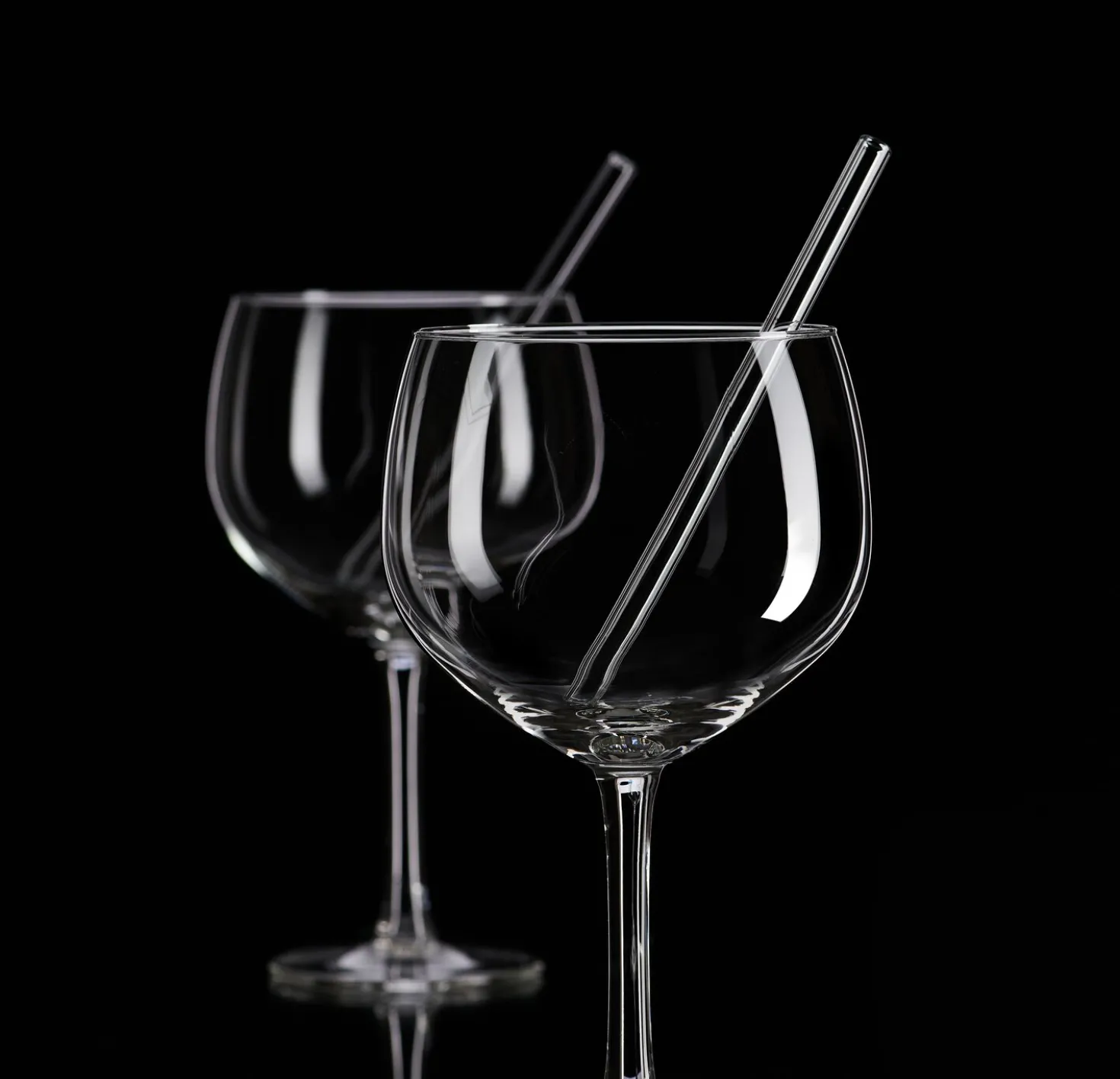 Trinkgläser-Set Tonic | 4-teilig | 650 ml | mit Glastrinkhalmen