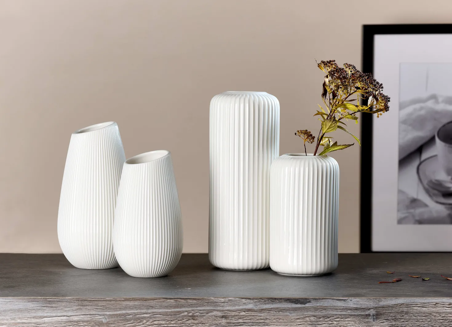 Vase Alma | 10 x 10 x 20 cm | weiss