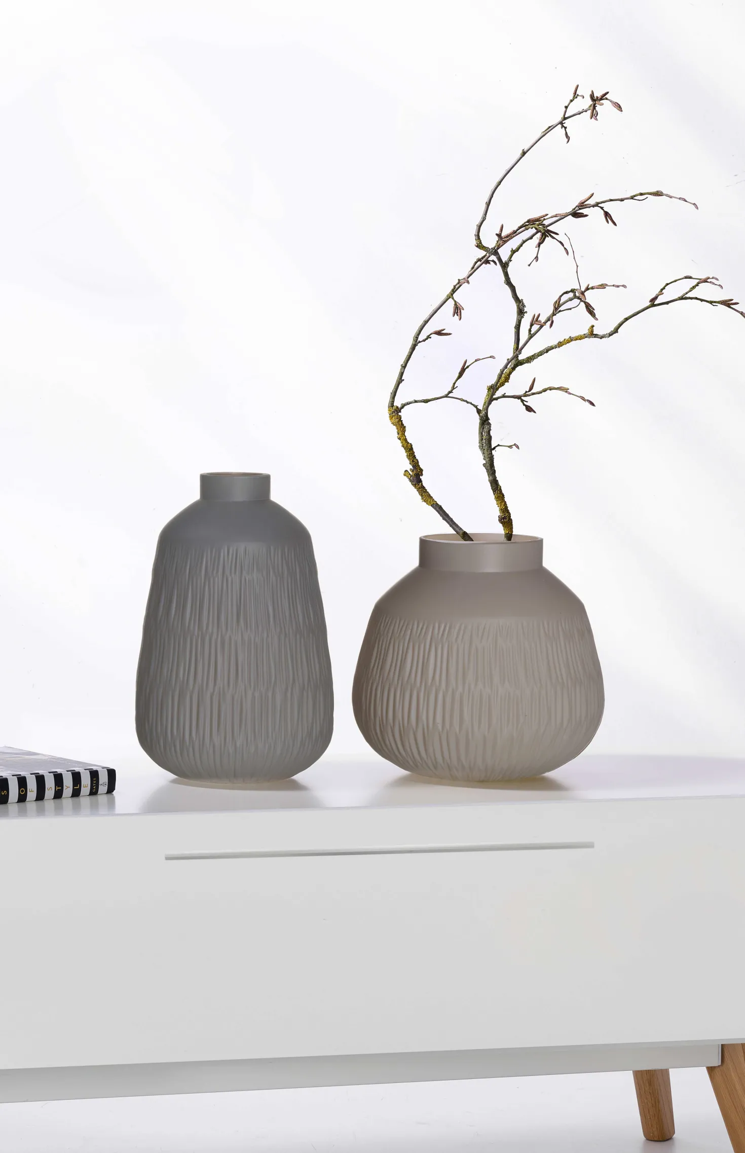 Vase Anja | 28 x 28 x 25,5 cm | taupe