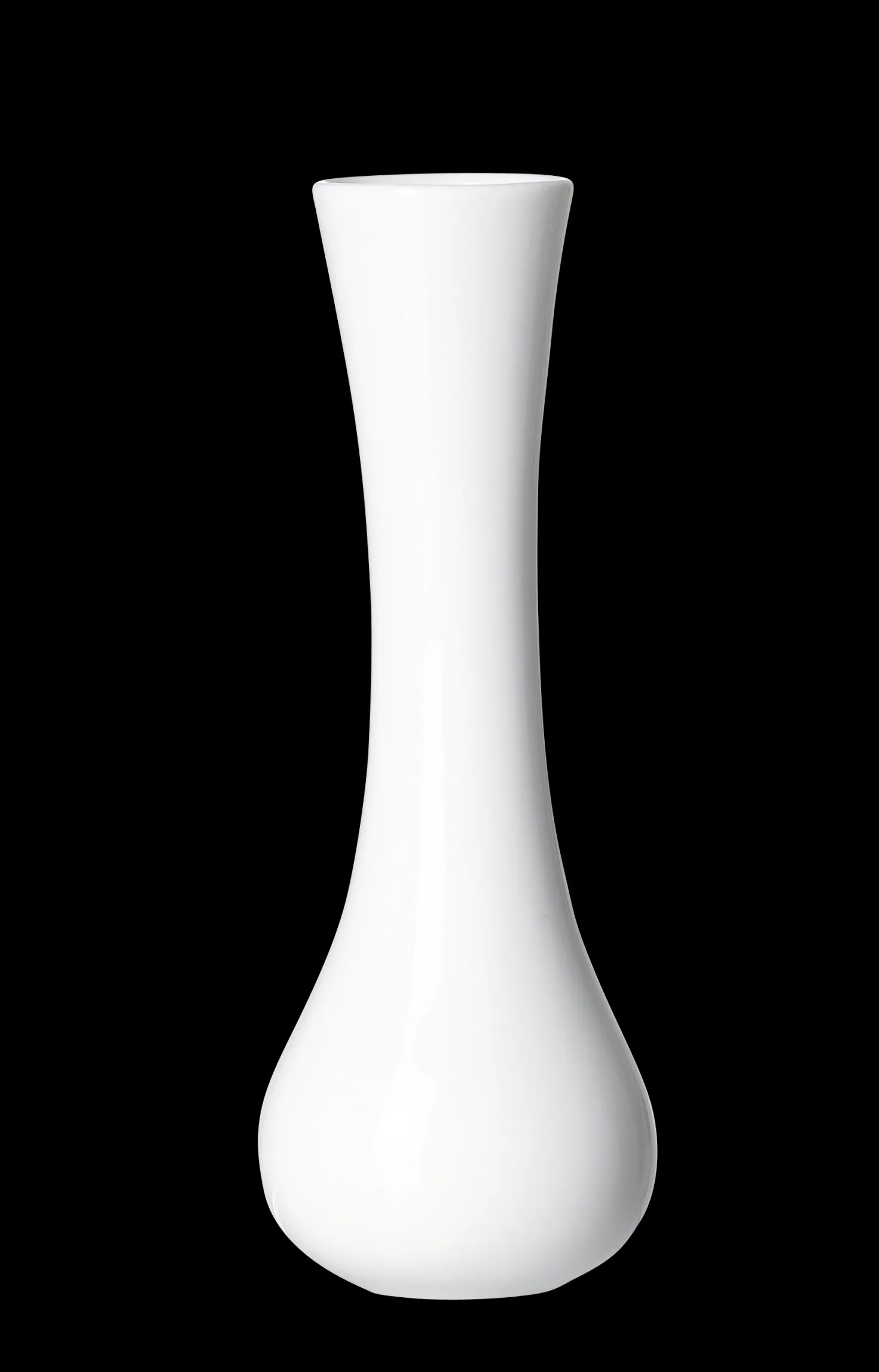Vase Anna | 6 x 6 x 15 cm | weiss | bauchig