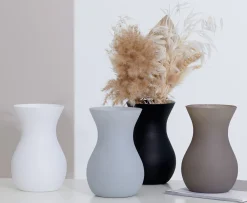 Vase Annalena | 12 x 12 x 18 cm | matt grau