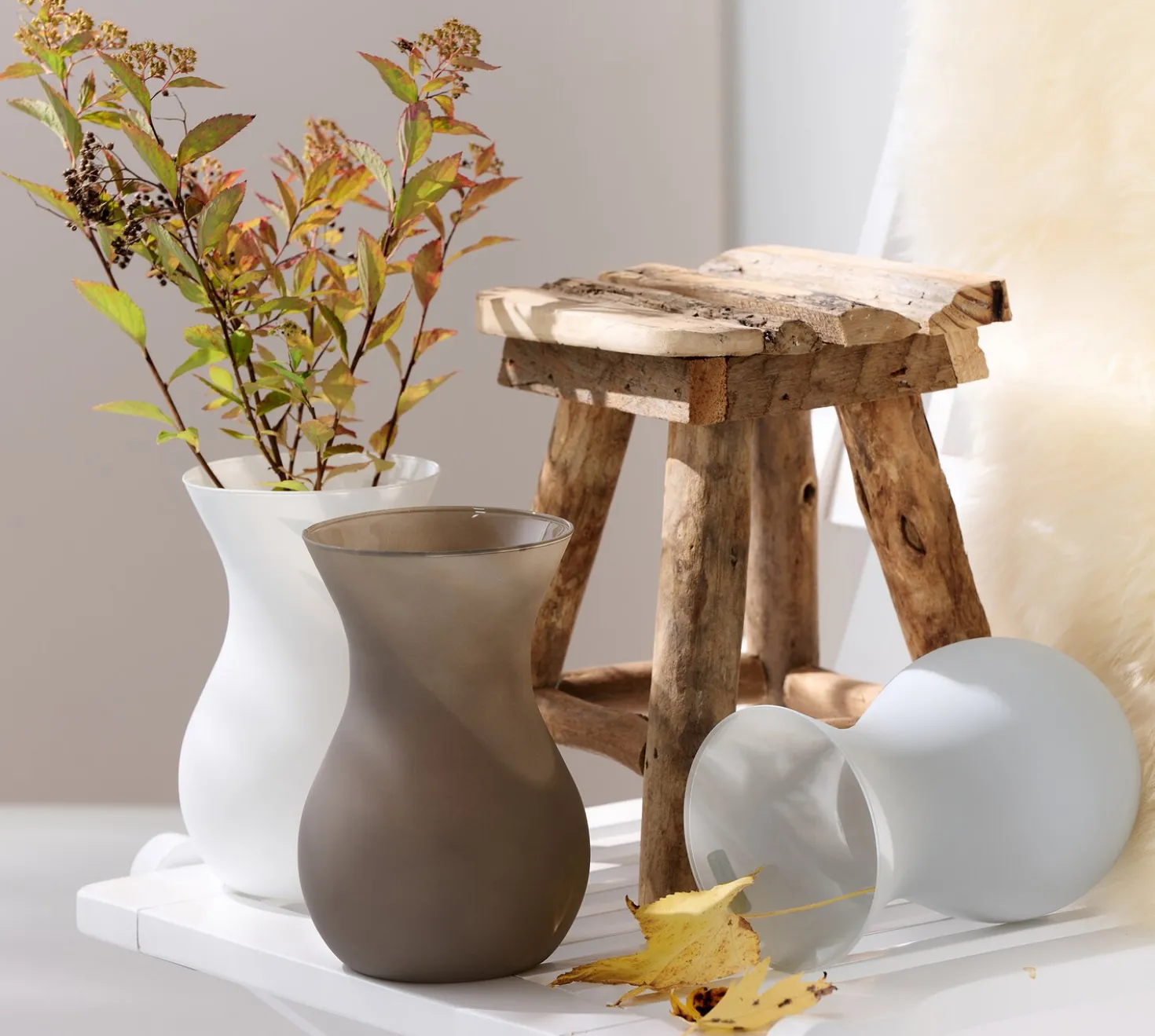 Vase Annalena | 12 x 12 x 18 cm | matt grau
