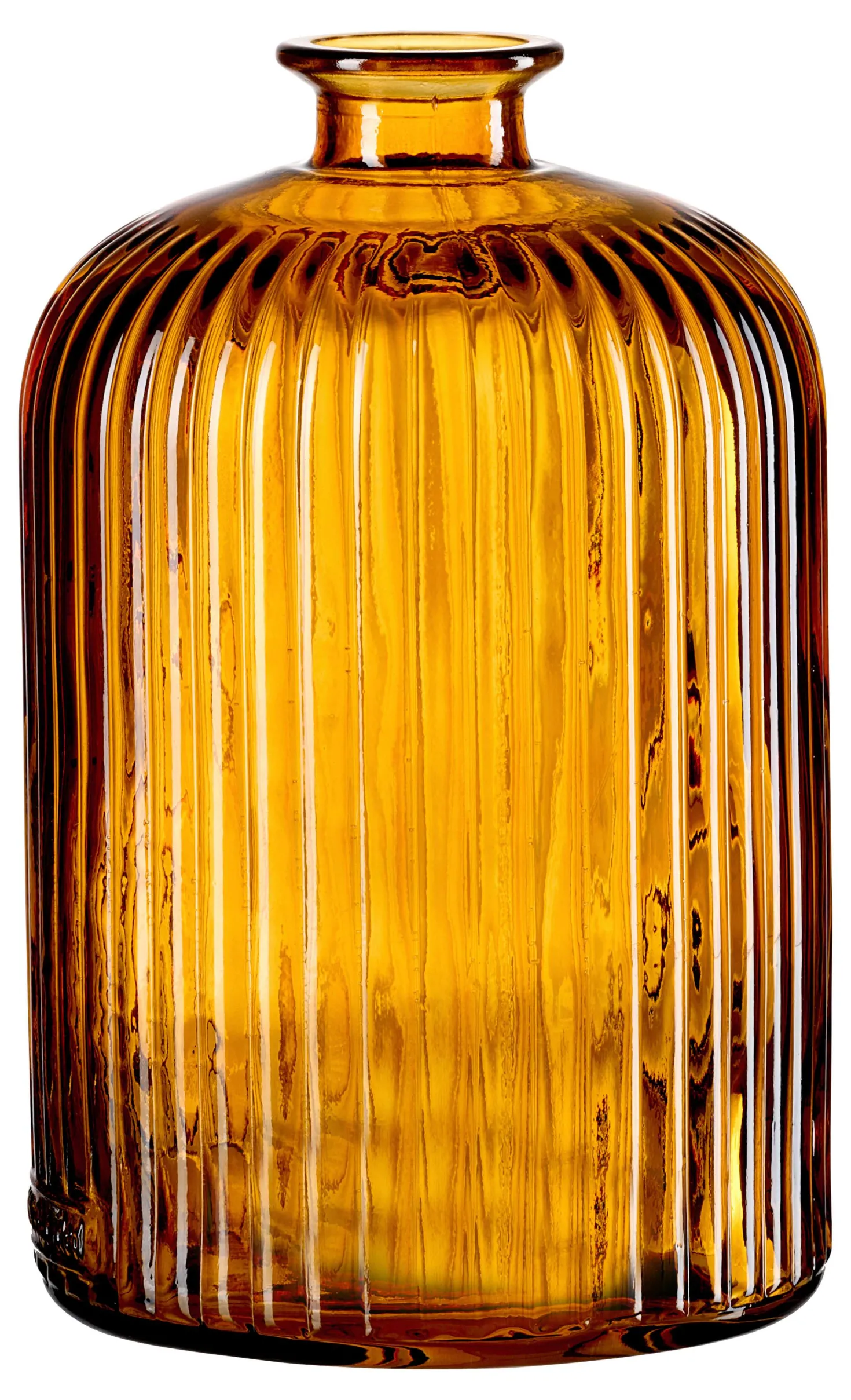 Vase Marokko Stripes | 14 x 14 x 24 cm | braun