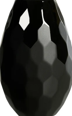 Vase Onyx | 16 x 16 x 26 cm | schwarz | bauchig