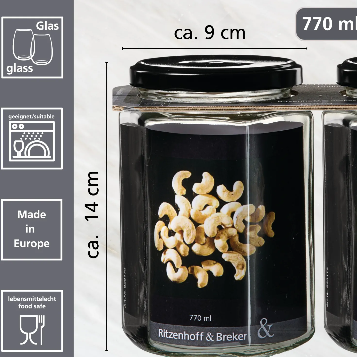 Vorratsgläser-Set Mara | 2-teilig | 770 ml