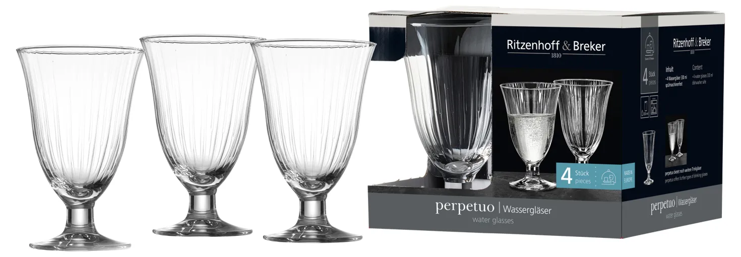 Wassergläser-Set Perpetuo | 4-teilig | 330 ml