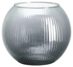 Windlicht Elysia | 19 x 19 x 16 cm | silber glänzend | kugelförmig