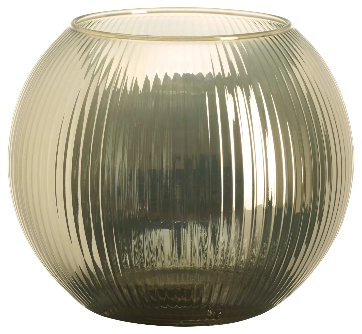 Windlicht Elysia | 19 x 19 x 16 cm | gold glänzend | kugelförmig